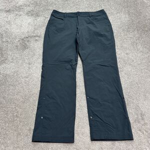 Eddie Bauer Nylon Outdoor Pants Womens 12 Petite Charcoal Gray Roll Up Hiking